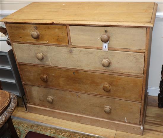 A Victorian pine chest, W.110cm, D.46cm, H.96cm